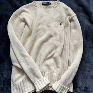 Yellow vintage knitted polo sweater